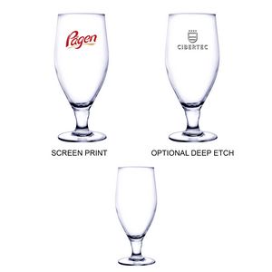 12.75 oz Pilsner Selection Footed Pilsner Glass (Screen Printed)