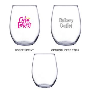 21 oz Stemless White Wine Glass (Screen Printed)