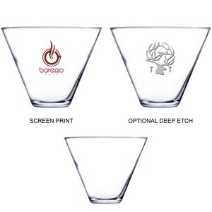 13.5 oz Stemless Martini Glass (Screen Printed)