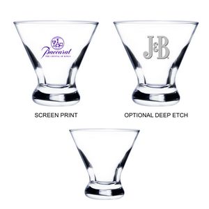 8.25 oz Stemless Martini Glass (Screen Printed)