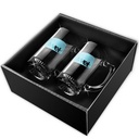 13 oz Screen Printed Glass Beer Mugs in Bellagio Box (2-Piece Set)