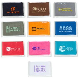 [WPC-MC23] 6" x 6" 220GSM Microfiber Cleaning Cloth in Clear PVC Case