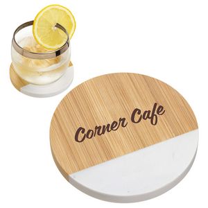 [WKA-BM23] Bamboo/Marble Combo Coaster