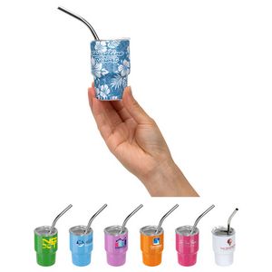[DTM-MB24] Mini Belmont 3 oz Double-Wall Stainless Steel Tumbler with Straw
