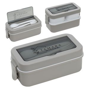 [WKA-CN24] Connoisseur 3-Compartment Stackable Lunch Box with Utensils