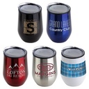 Onyx 12 oz Stainless Steel/Polypropylene Wine Goblet