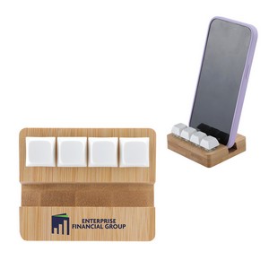 [WTE-BM26] Bamboo Phone Stand with Stress Reliever Keyboard
