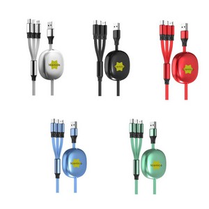 [SGBGE-SIPMF] Retractable Multi Charging Cable 3" 1