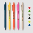 Bloom Recycled Plastic Retractable Soft Touch Pen - ColorJet