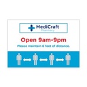 12"h x 18"w Custom Corrugated Yard/Lawn Sign