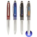 Vivano Duo w/LED Light & Stylus - ColorJet - Full-Color Metal Pen