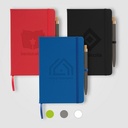 Wilde Recycled Hard Cover Journal & Pen Set - A5 5.5" x 8.3" - Deboss