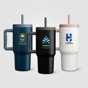 Grosche Aspen Stainless Steel Triple-Wall Insulated Straw Mug - 32oz -ColorJet