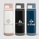 Grosche Alpine Stainless Steel Removable Straw Flip n' Sip Bottle - 20oz -Laser Engraved