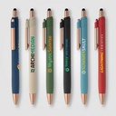 York Recycled Plastic Bronze Trim Stylus Ballpoint Pen -ColorJet