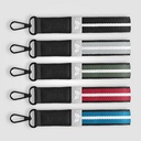 Newport rPET Woven Chevron Snap Trigger Keychain - 7.5" W x 1" H - Deboss