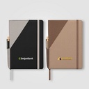 Xanadu Recycled Plastic Two-Tone Refillable Pen Set Notebook - A5 - ColorJet