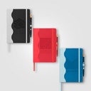 Grete Recycled PU Wave Pattern Journal Pen Set - A5 - Deboss