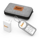 Travel Mates Kit : Bluetooth luggage ID tag and travel wall plug kit