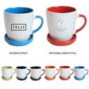 12 oz Coaster Mug Set